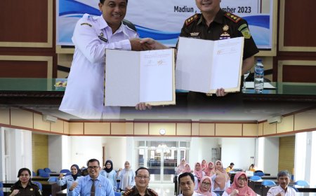 Penandatanganan Perjanjian Kerjasama (MOU) Penyelenggaraan Pelayanan Publik Pada Mal Pelayanan Publik Kabupaten Madiun