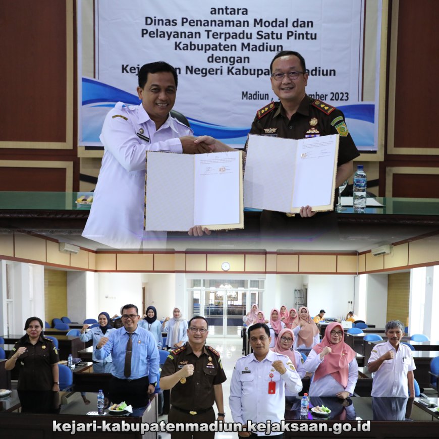 Penandatanganan Perjanjian Kerjasama (MOU) Penyelenggaraan Pelayanan Publik Pada Mal Pelayanan Publik Kabupaten Madiun