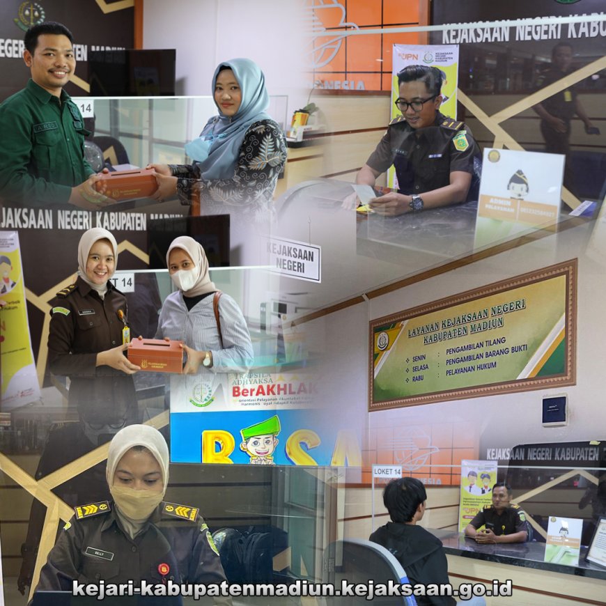 Kejaksaan Negeri Kabupaten Madiun melalui bidang Pidum, Datun, Intelijen dan PB3R melaksanakan pelayanan di Mal Pelayanan Publik Kabupaten Madiun