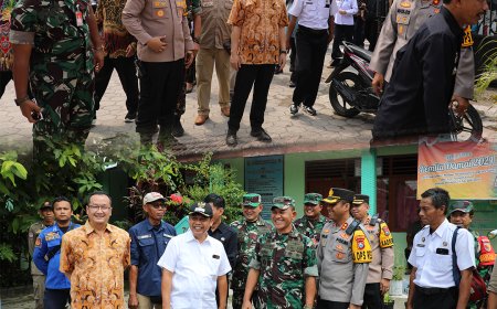 Pengecekan dan Peninjauan langsung situasi di TPS wilayah Kabupaten Madiun pada tahap pemungutan suara Pemilu Tahun 2024