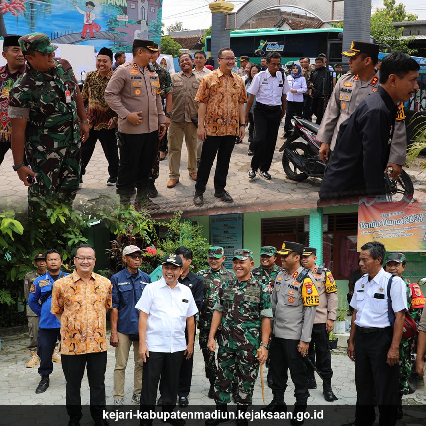 Pengecekan dan Peninjauan langsung situasi di TPS wilayah Kabupaten Madiun pada tahap pemungutan suara Pemilu Tahun 2024