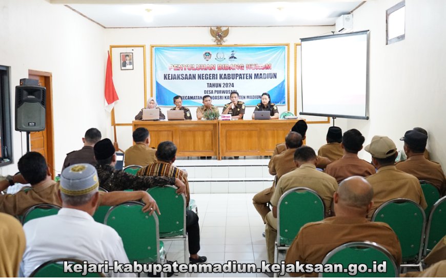 Kegiatan Penerangan Hukum Program Jaksa Garda Desa (Jaga Desa) tahun 2024 bagi seluruh Desa di Wilayah Kecamatan Wonoasri Kabupaten Madiun