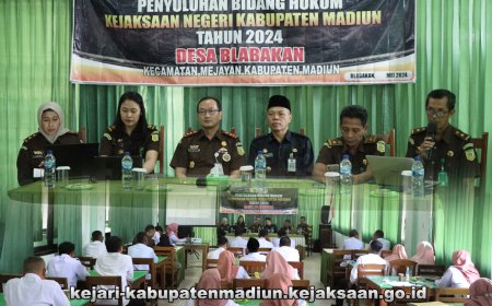 Penerangan Hukum Program Jaksa Garda Desa (Jaga Desa) tahun 2024 bagi seluruh Desa di Wilayah Kecamatan Mejayan Kabupaten Madiun