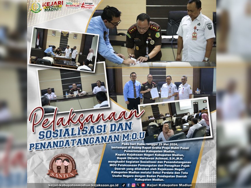 Sosialisasi dan Penandatanganan MOU Pelaksanaan Pemungutan dan Penagihan Pajak Daerah