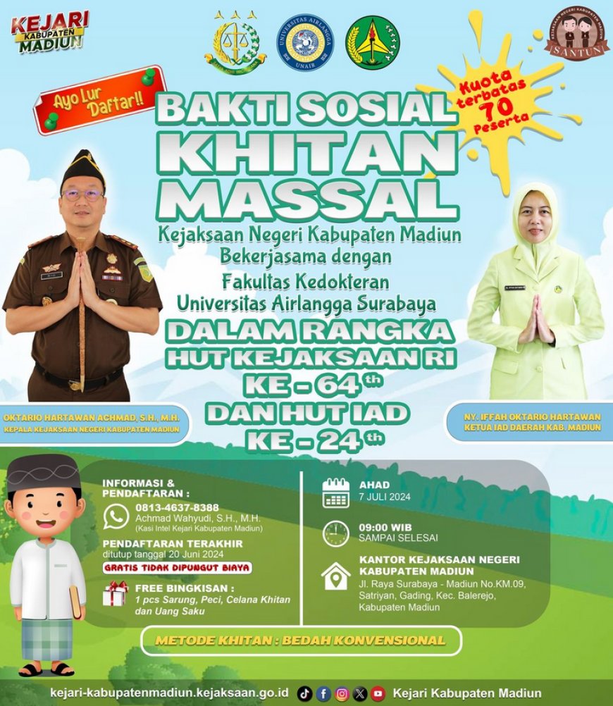 Khitan Massal Gratis hanya untuk 70 peserta