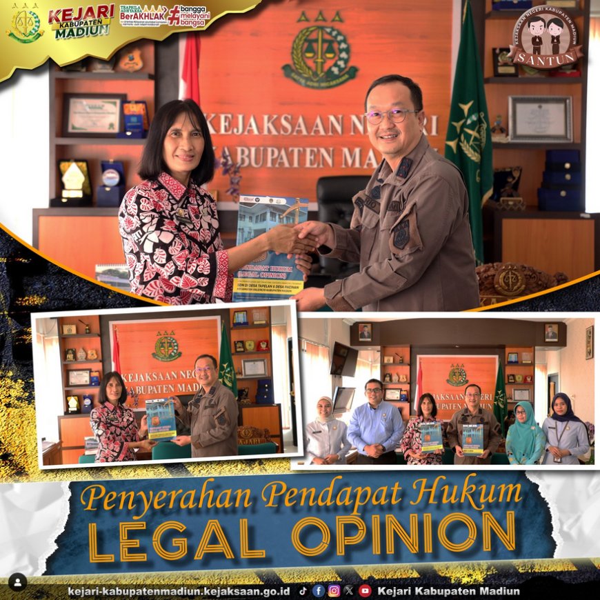 Penyerahan Pendapat Hukum (Legal Opinion/ LO) Dinas Pendidikan dan Kebudayaan Kabupaten Madiun