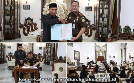 Penandatanganan Kesepakatan Bersama (MOU) antara Pemerintah Kabupaten Madiun dengan Kejaksaan Negeri Kabupaten Madiun