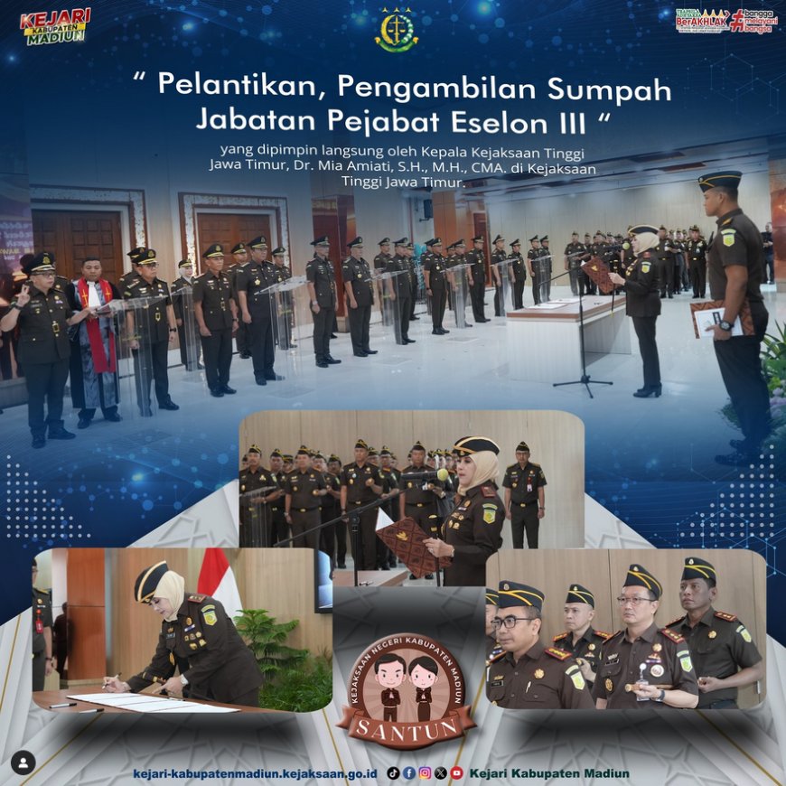 Pelantikan, Pengambilan Sumpah Jabatan Pejabat Eselon III