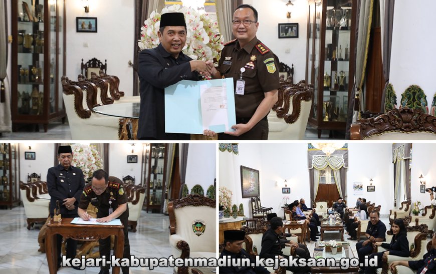 Penandatanganan Kesepakatan Bersama (MOU) antara Pemerintah Kabupaten Madiun dengan Kejaksaan Negeri Kabupaten Madiun