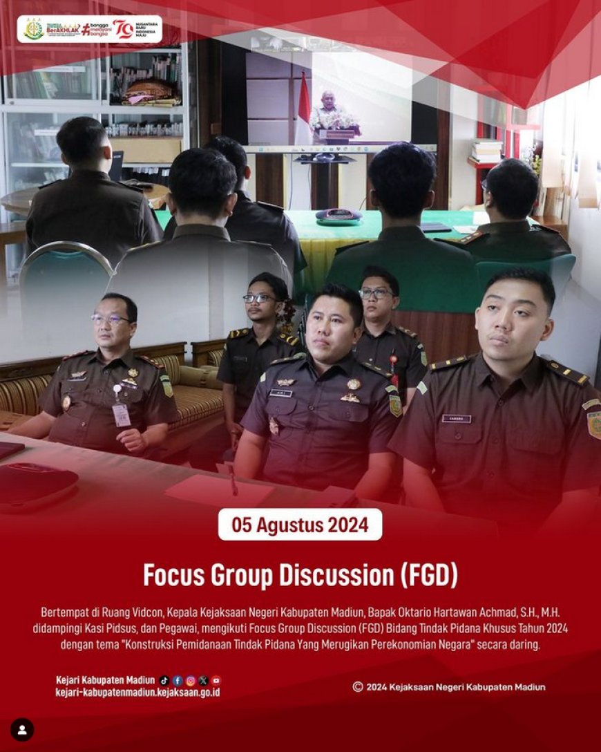 Focus Group Discussion (FGD) Bidang Tindak Pidana Khusus Tahun 2024