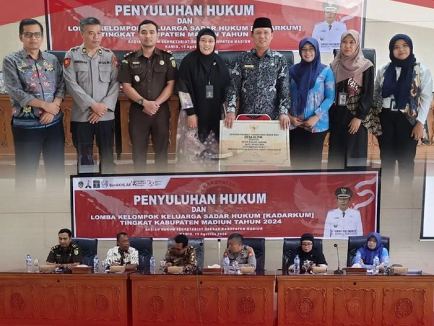 Kegiatan Pelaksanaan Penyuluhan Hukum dan Lomba Kelompok Keluarga Sadar Hukum (Kadarkum) Tingkat Kabupaten Madiun Tahun 2024