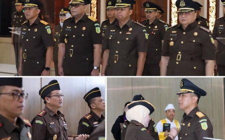 Pengambilan Sumpah, Pelantikan dan Serah Terima Jabatan Pejabat Eselon II dan Eselon III pada wilayah Kejaksaan Tinggi Jawa Timur