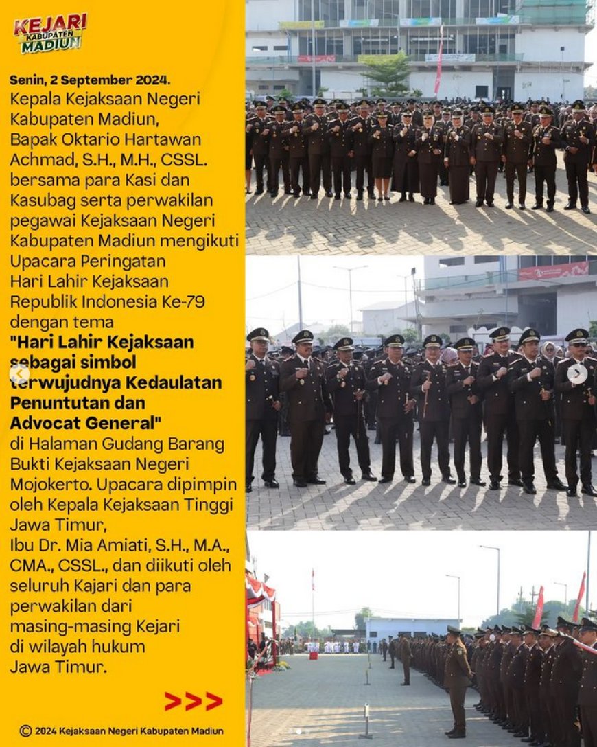 Upacara Peringatan Hari Lahir ke-79 Kejaksaan Republik Indonesia