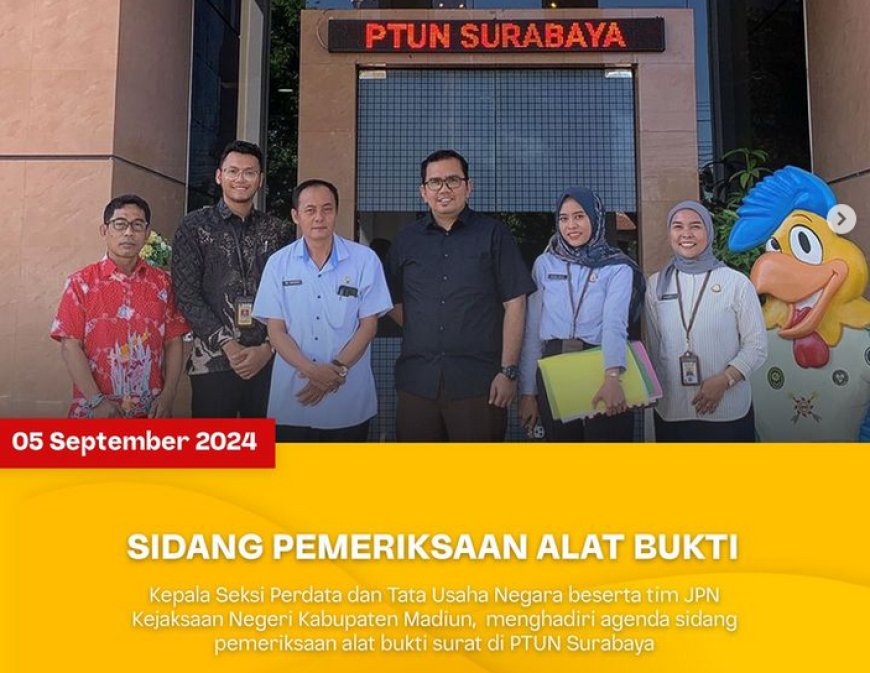 Sidang pemeriksaan alat bukti surat di PTUN Surabaya