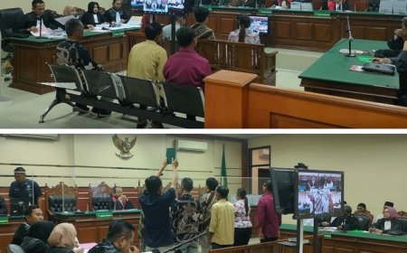 Persidangan Perkara Tindak Pidana Korupsi Penyimpangan Terhadap pembangunan Plengseng Afur/Talud di Desa Warurejo, Kecamatan Balerejo, Kabupaten Madiun