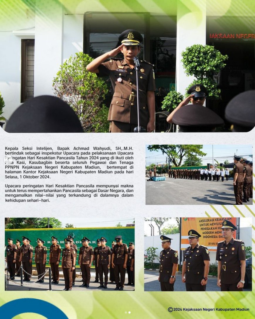 Upacara Peringatan Hari Kesaktian Pancasila Tahun 2024