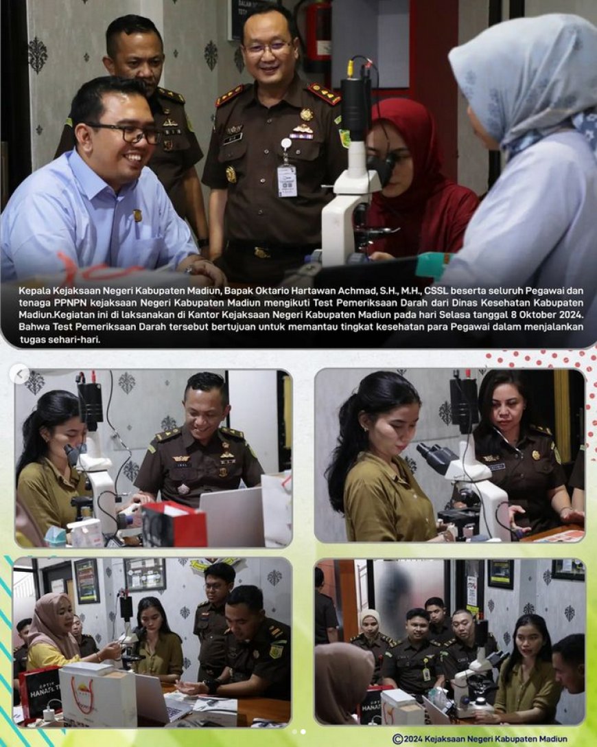 Test Pemeriksaan Darah dari Dinas Kesehatan Kabupaten Madiun