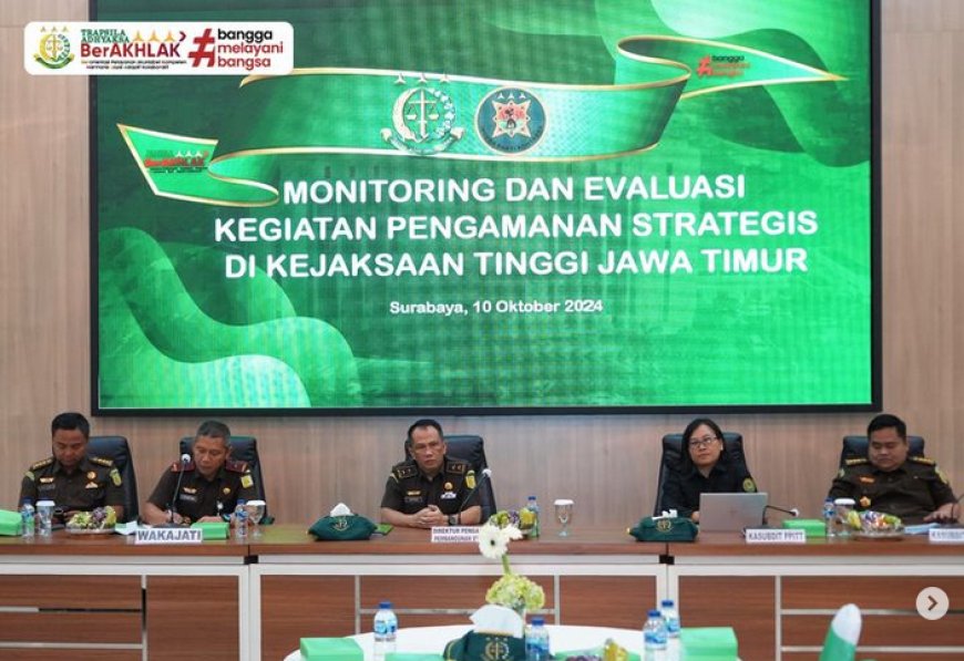 Monitoring dan Evaluasi Kegiatan Pengamanan Strategis Di Kejaksaan Tinggi Jawa Timur