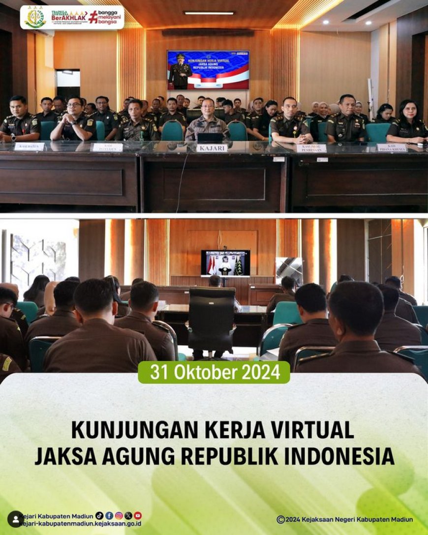 Kunjungan Kerja Virtual Jaksa Agung Republik Indonesia