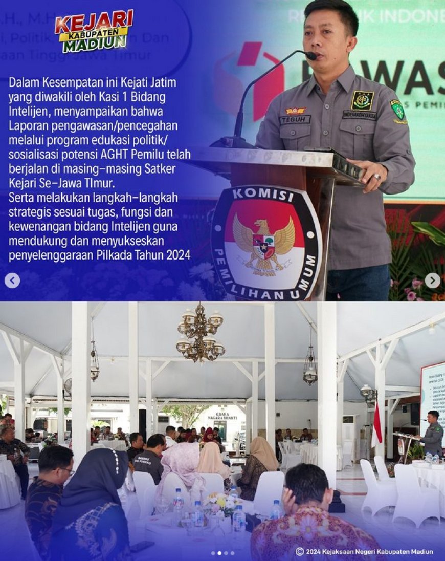 Rapat Monitoring dan Evaluasi Kesiapan Penyelenggaraan Pemilihan Serentak Tahun 2024 di wilayah Jawa Timur tepatnya pada 9 Kota/Kabupaten