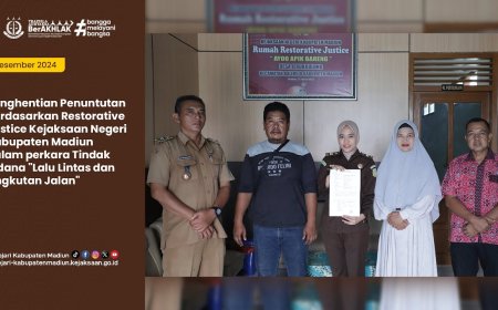 Restorative Justice perkara Tindak Pidana "Lalu Lintas dan Angkutan Jalan" - Kejari Kabupaten Madiun