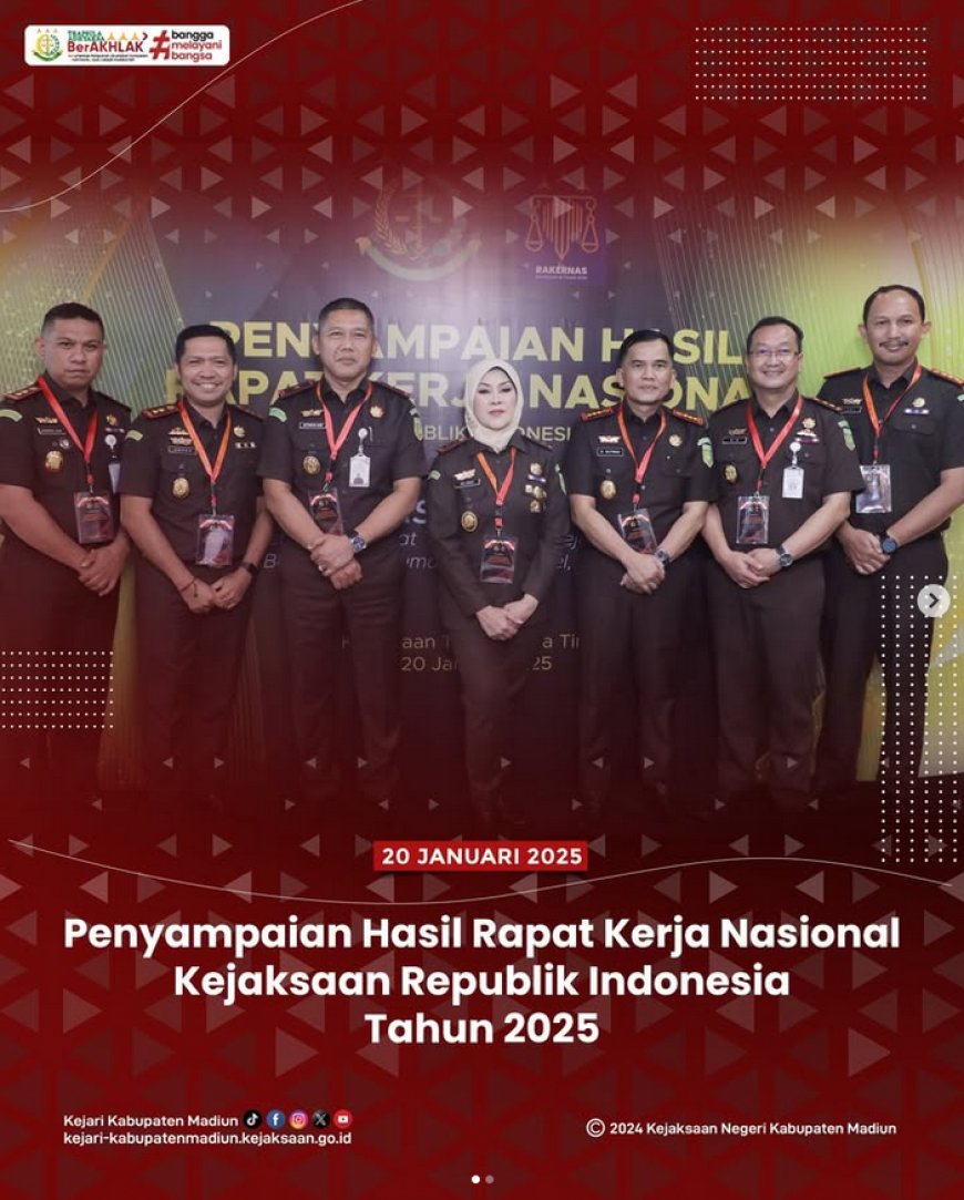 Penyampaian Hasil Rapat Kerja Nasional Kejaksaan RI Tahun 2025