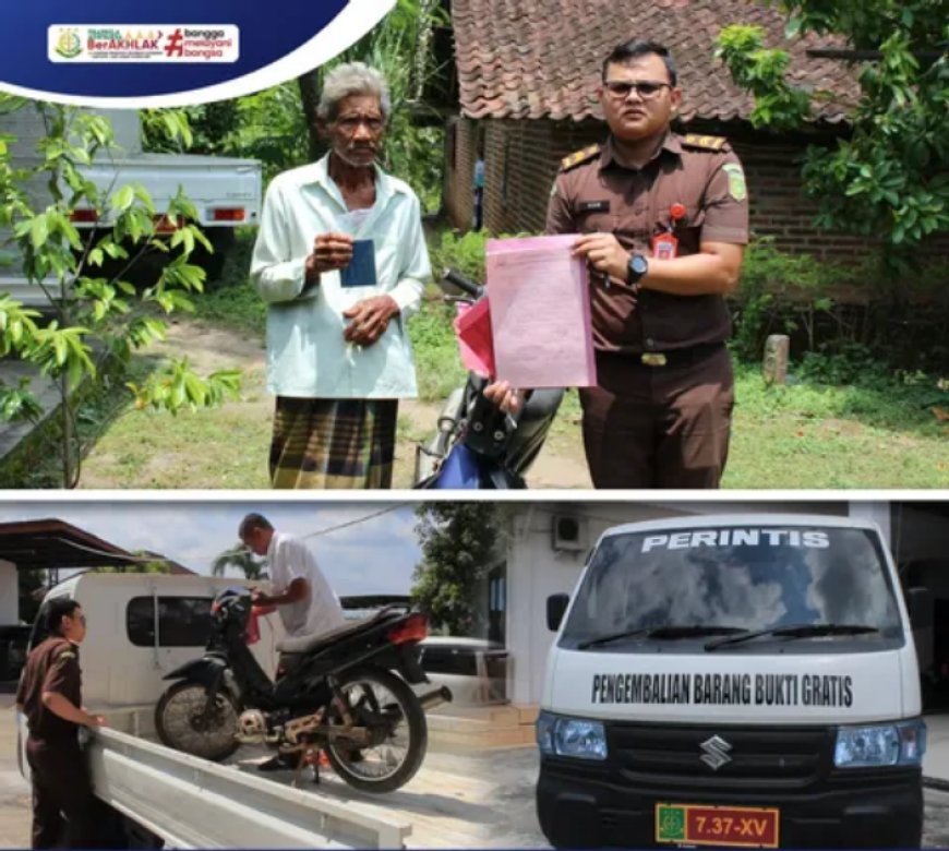 PERINTIS (Pengembalian Barang Bukti Gratis) telah mengembalikan Barang Bukti Perkara Tindak Pidana Umum yang telah berkekuatan Hukum tetap (Inkracht)