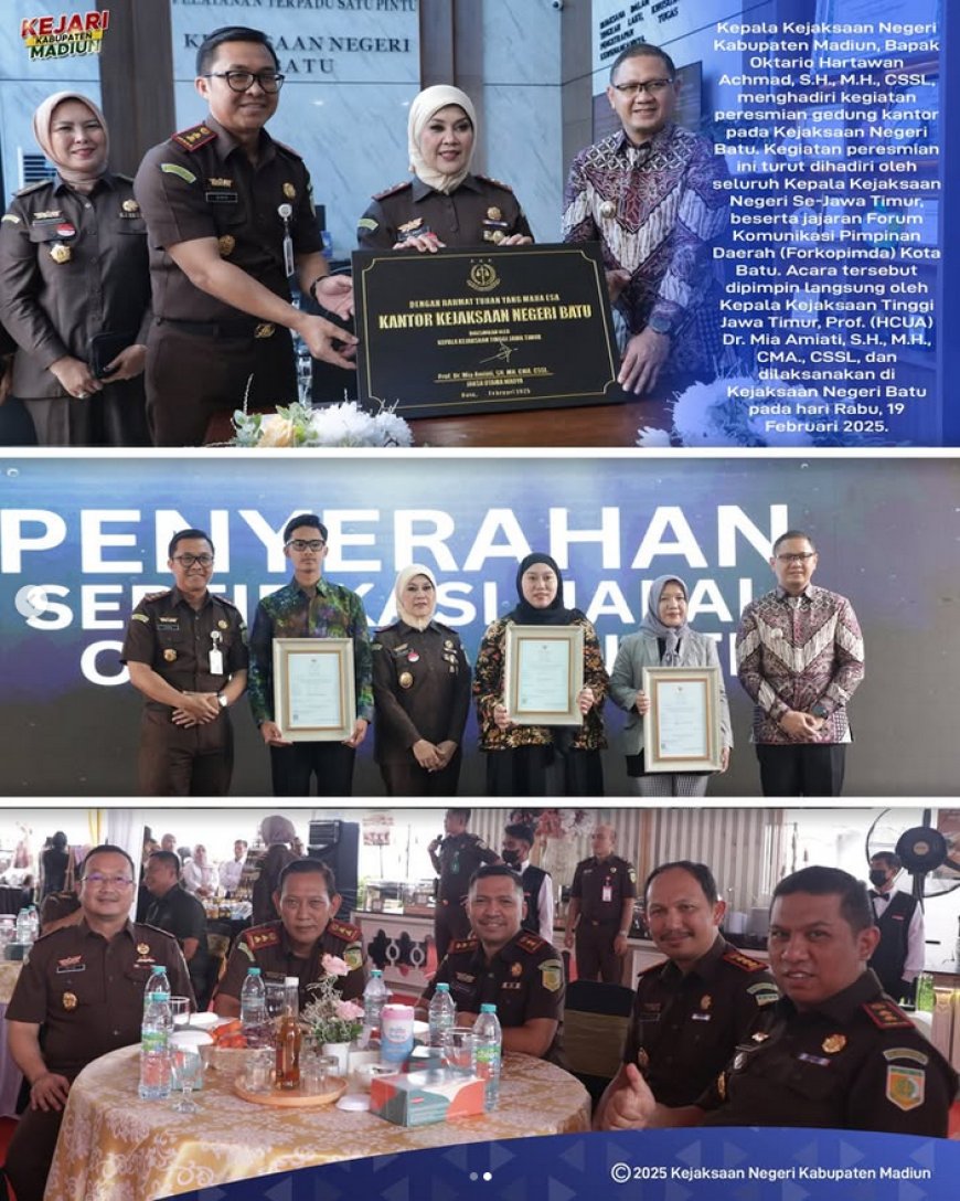 Kegiatan Peresmian Gedung Kantor Pada Kejaksaan Negeri Batu