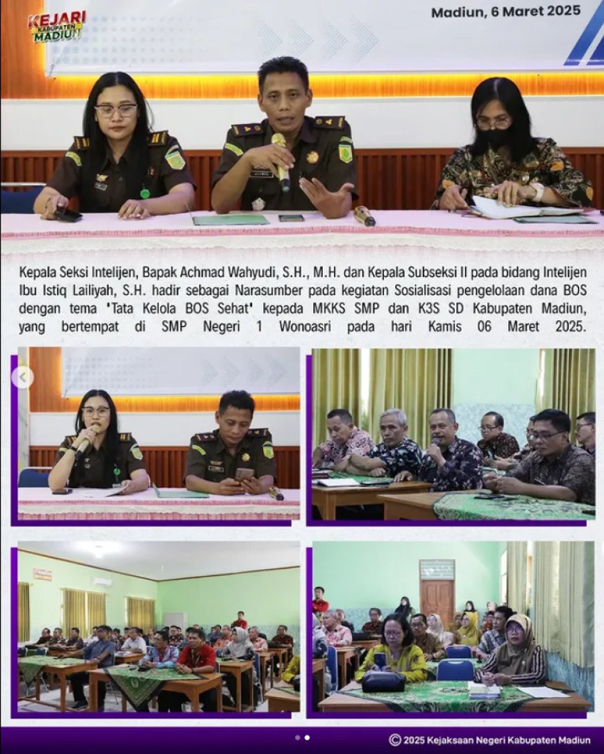 kegiatan Sosialisasi pengelolaan dana BOS