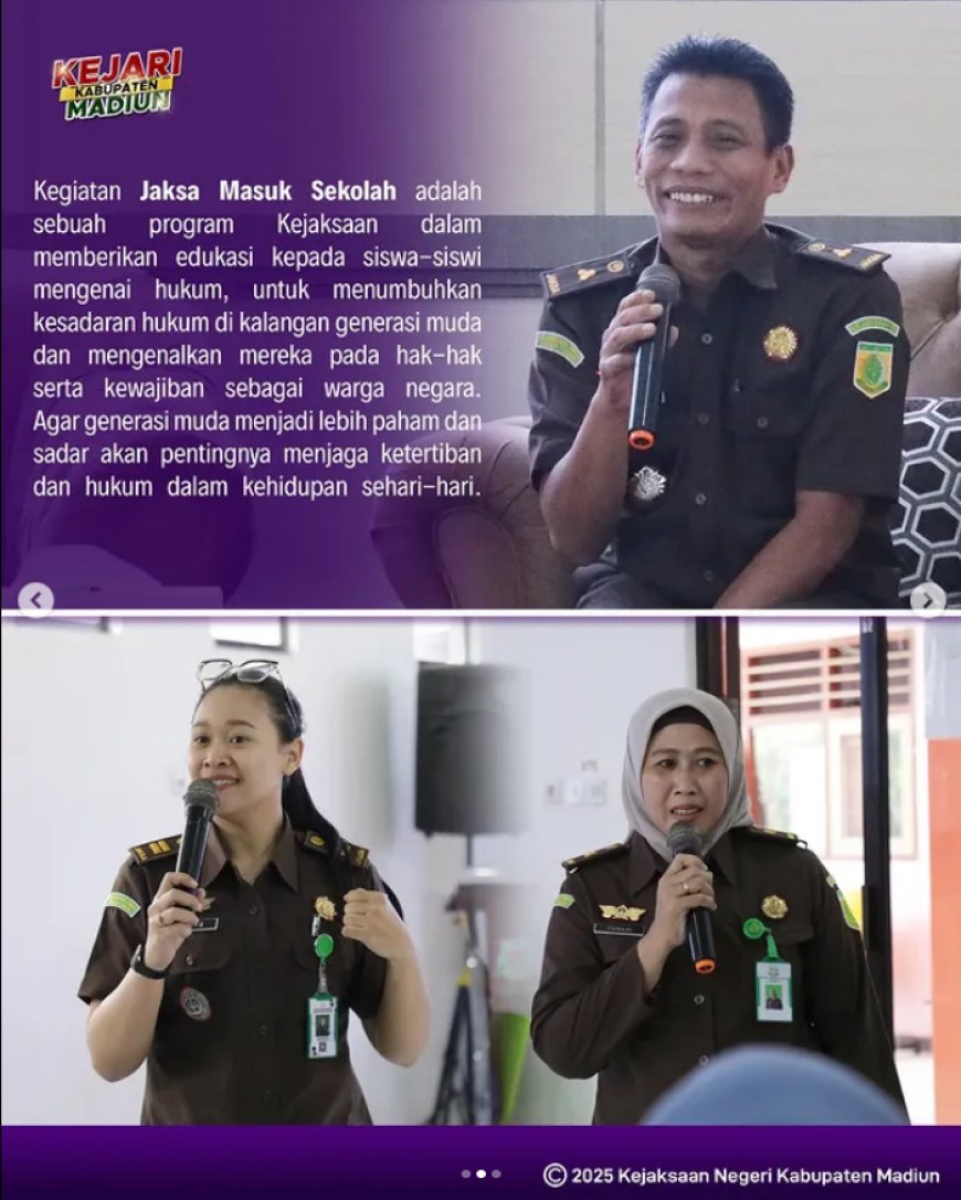 Penyuluhan Hukum Jaksa Masuk Sekolah pada SMKN 1 Wonoasri