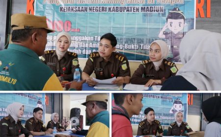 Kejaksaan Negeri Kabupaten Madiun melalui bidang Tindak Pidana Umum telah melaksanakan pengembalian barang bukti tilang dengan program Pesilat (Pelayanan Sistem Keliling Antar di Tempat)