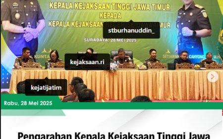 Pengarahan Kepala Kejaksaan Tinggi Jawa Timur kepada Kepala Kejaksaan Negeri Se Jawa Timur