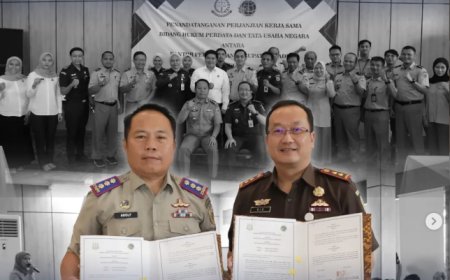 Penandatanganan Perjanjian Kerjasama antara Kejaksaan Negeri Kabupaten Madiun dengan Kantor Pertanahan Kabupaten Madiun