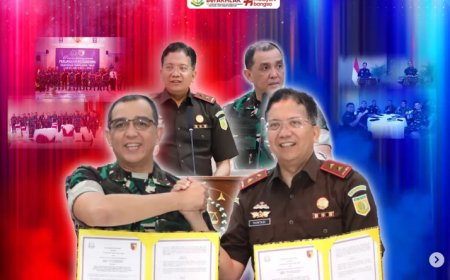 Penandatanganan Perjanjian Kerja Sama antara Kejaksaan Tinggi Jawa Timur dan Komando Daerah Militer (Kodam) V/Brawijaya