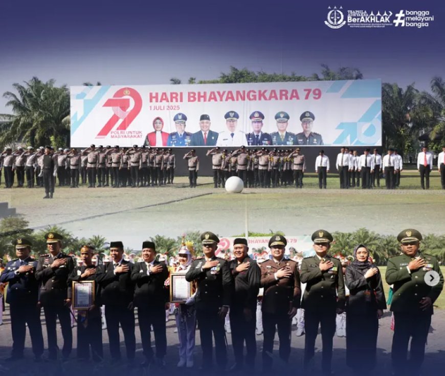 Upacara dan Syukuran Peringatan HUT Bhayangkara ke-79 Tahun 2025 Polres Madiun