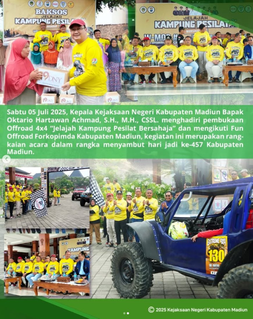 Pembukaan Offroad 4x4 “Jelajah Kampung Pesilat Bersahaja” Dalam Rangka Menyambut Hari Jadi ke-457 Kabupaten Madiun Tahun 2025.