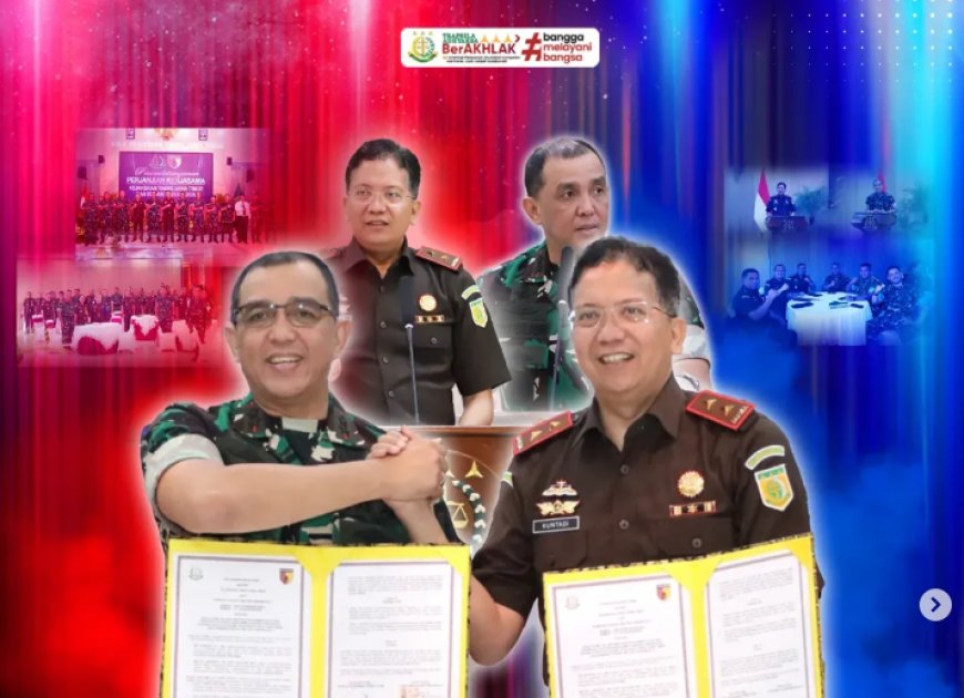 Penandatanganan Perjanjian Kerja Sama antara Kejaksaan Tinggi Jawa Timur dan Komando Daerah Militer (Kodam) V/Brawijaya