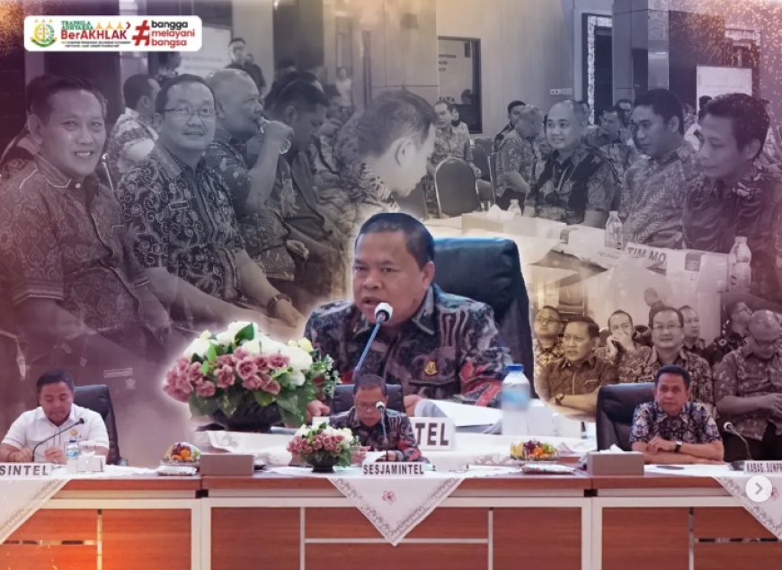 Monitoring, Supervisi, dan Evaluasi Kinerja Bidang Intelijen di Aula Kejaksaan Tinggi Jawa Timur