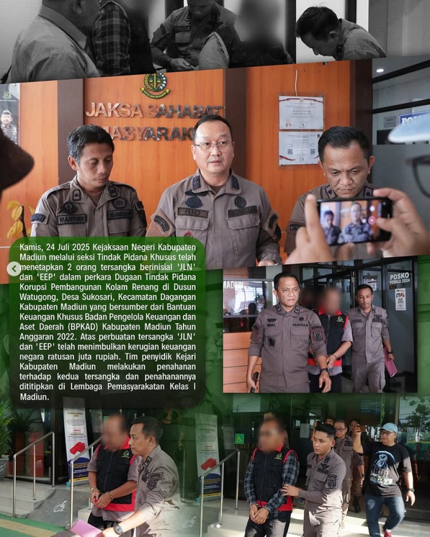 Penetapkan 2 orang tersangka Kasus Kolam Renang Desa Sukosari Kecamatan Dagangan