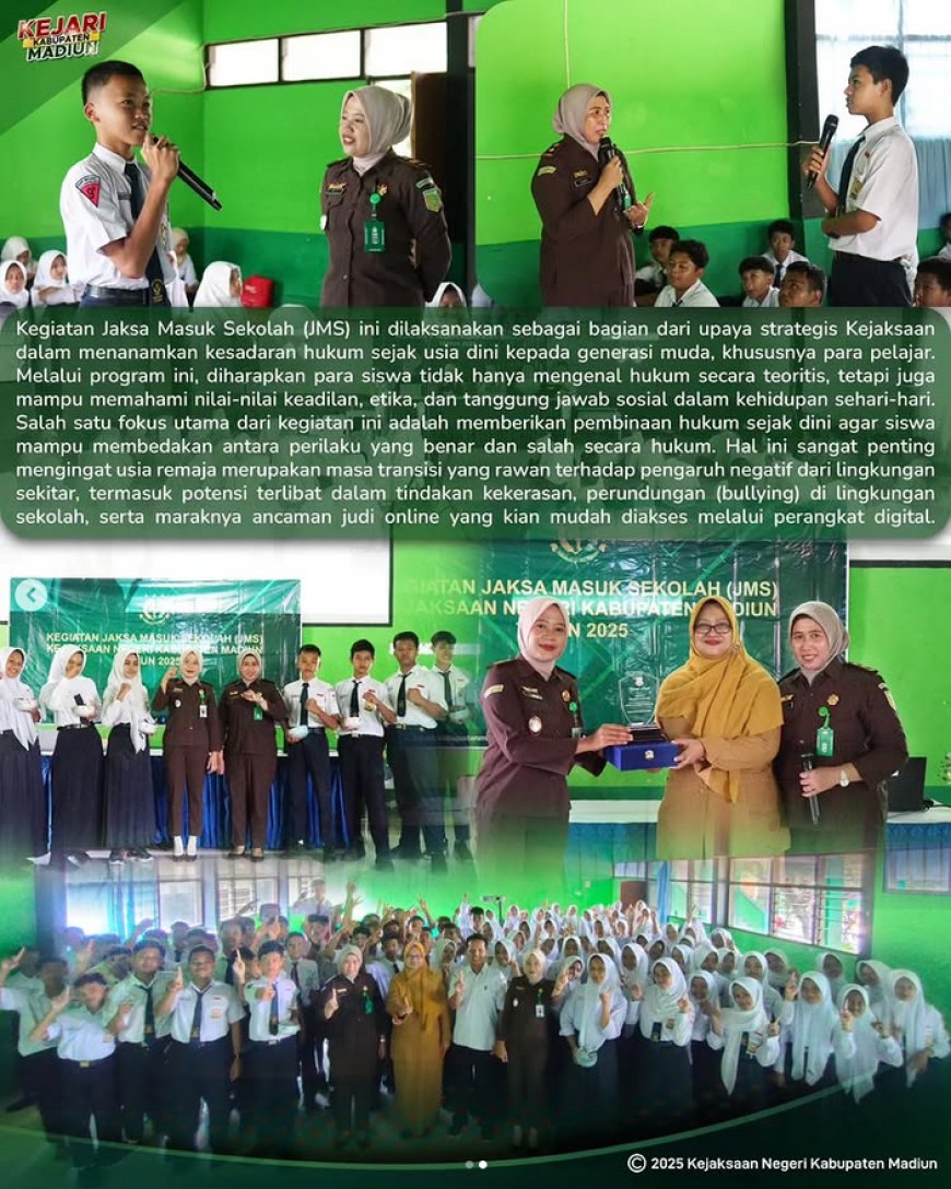 Jaksa Masuk Sekolah (JMS) di SMP Negeri 1 Pilangkenceng