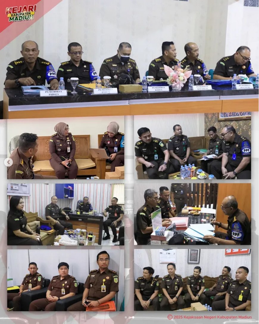 Inspeksi Pemantauan oleh Asisten Pengawasan Kejaksaan Tinggi Jawa Timur terhadap wilayah Kejaksaan Negeri se-Karesidenan Madiun.