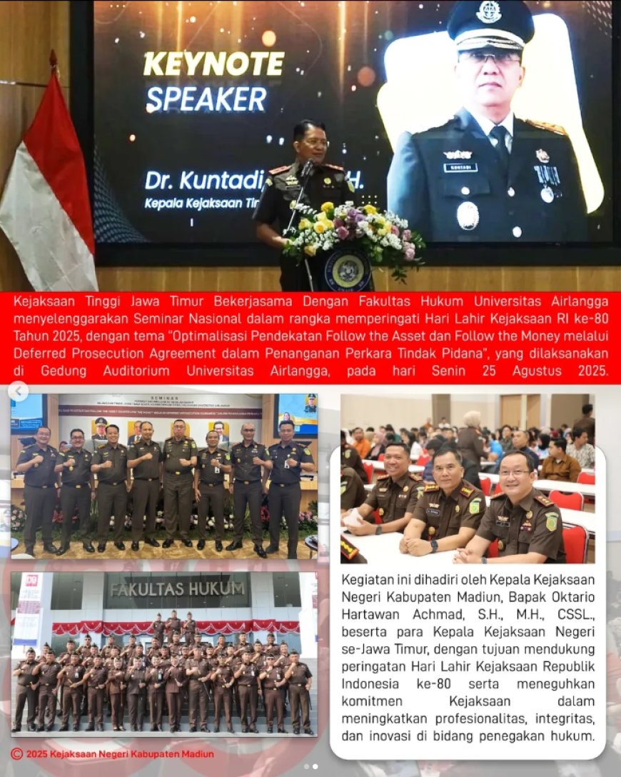 Seminar Nasional dalam rangka memperingati Hari Lahir Kejaksaan RI ke-80 Tahun 2025