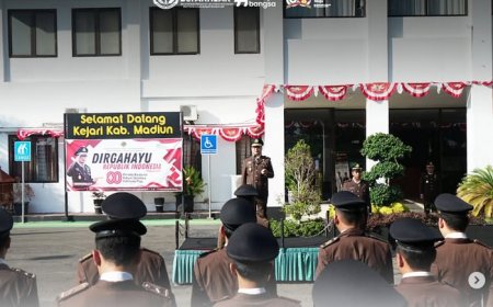 Upacara peringatan Hari Lahir Kejaksaan Republik Indonesia ke-80