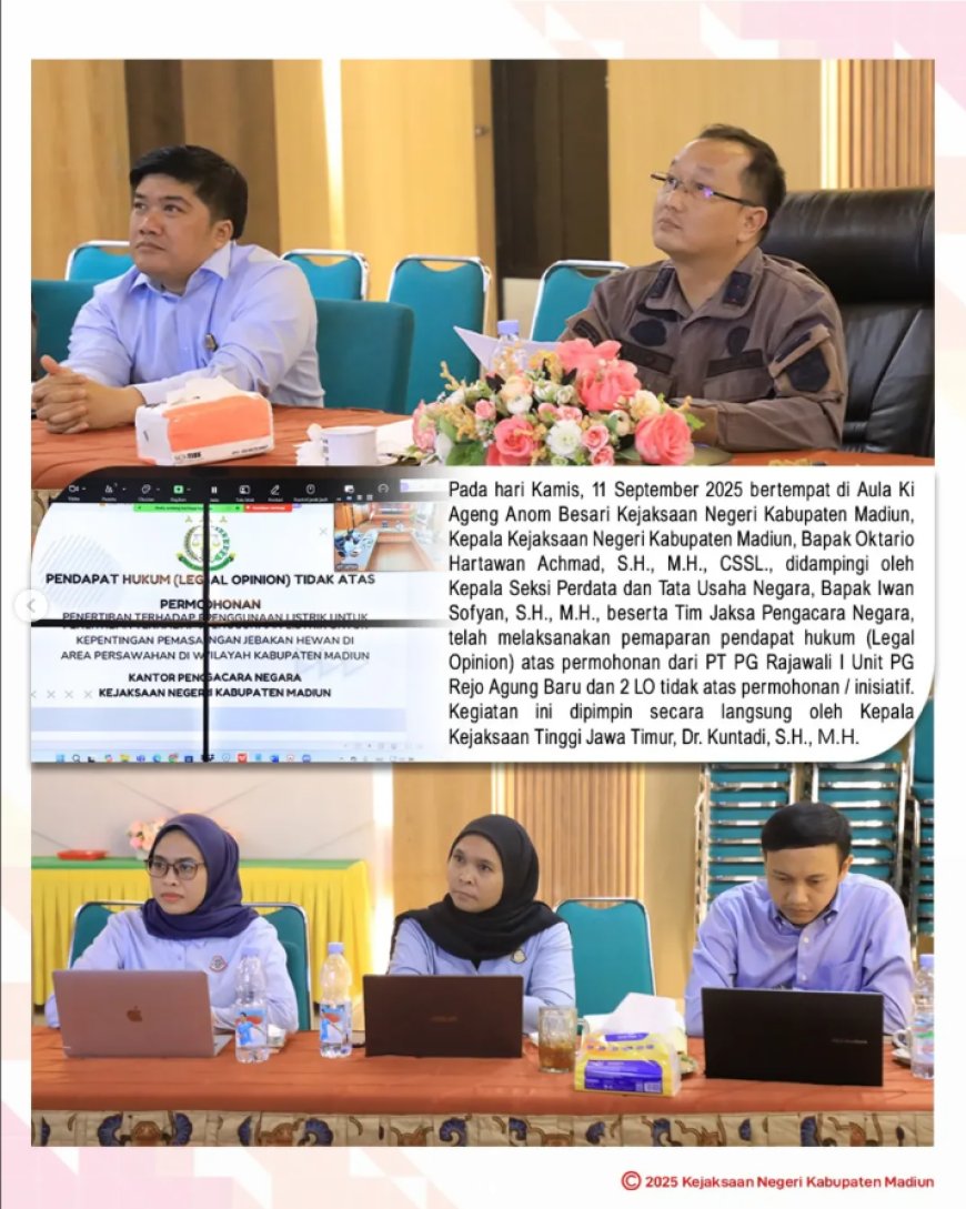 Pemaparan pendapat hukum (Legal Opinion) dengan Kejaksaan Tinggi Jawa Timur