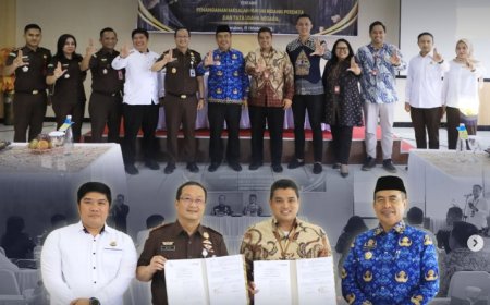 Penandatanganan Perjanjian Kerjasama Kejaksaan Negeri Kabupaten Madiun Bidang Perdata dan Tata Usaha Negara bersama Bank Jatim Cabang Caruban