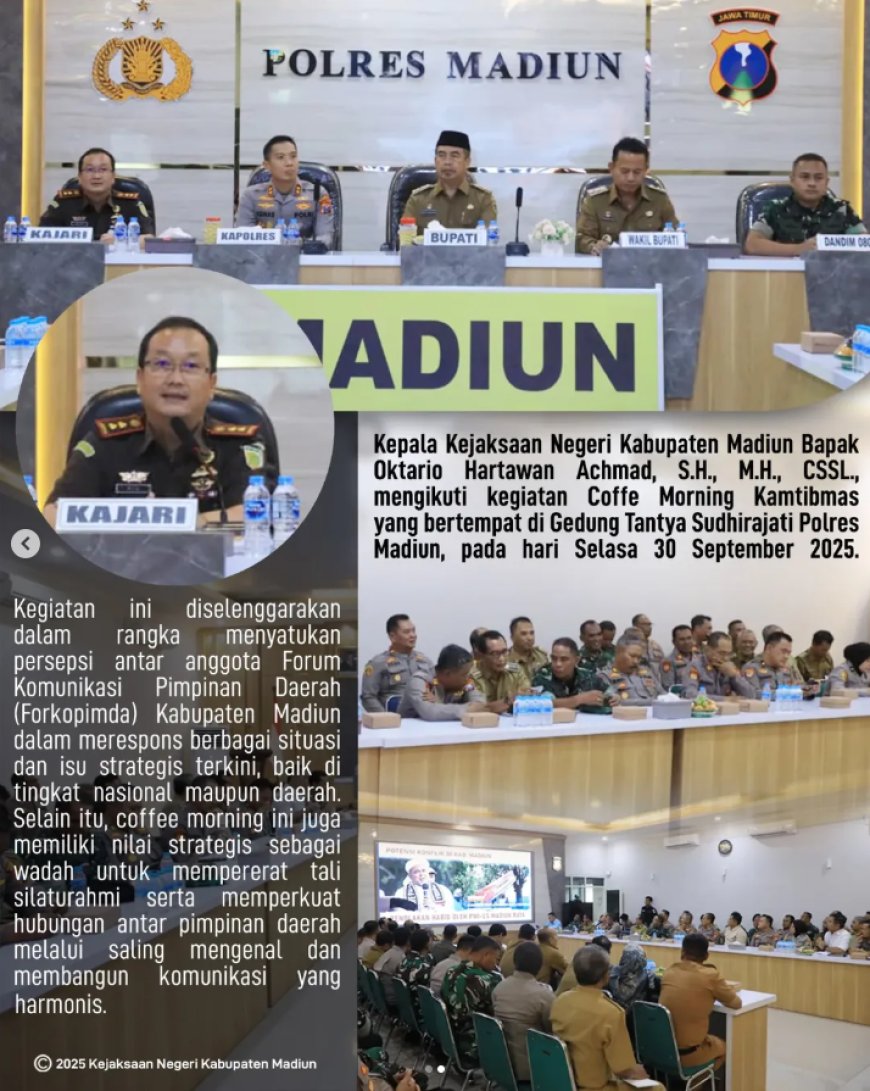 Coffe Morning Kamtibmas Sinergi Forkopimda Kabupaten Madiun