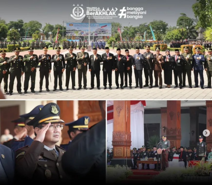 Upacara Peringatan Hari Ulang Tahun Tentara Nasional Indonesia (TNI) ke-80 Kabupaten Madiun