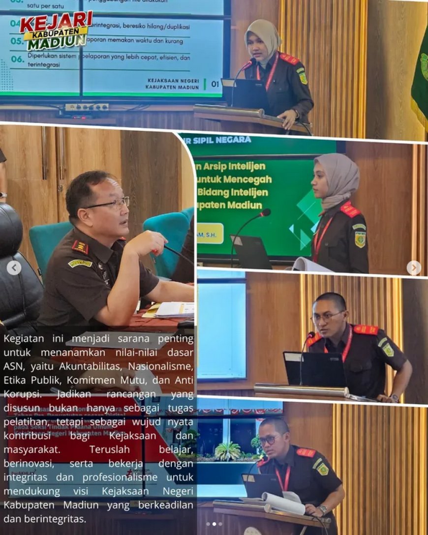 Pemaparan Rancangan Aktualisasi oleh CPNS Golongan III Kejaksaan Negeri Kabupaten Madiun Tahun 2025