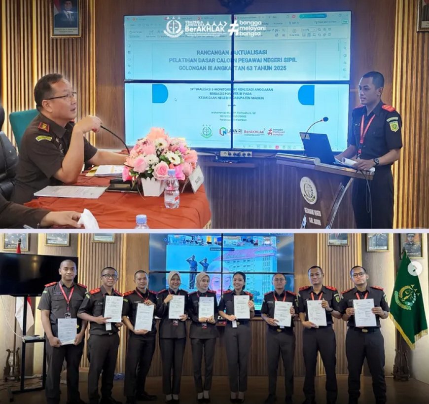 Pemaparan Rancangan Aktualisasi oleh CPNS Golongan III Kejaksaan Negeri Kabupaten Madiun Tahun 2025