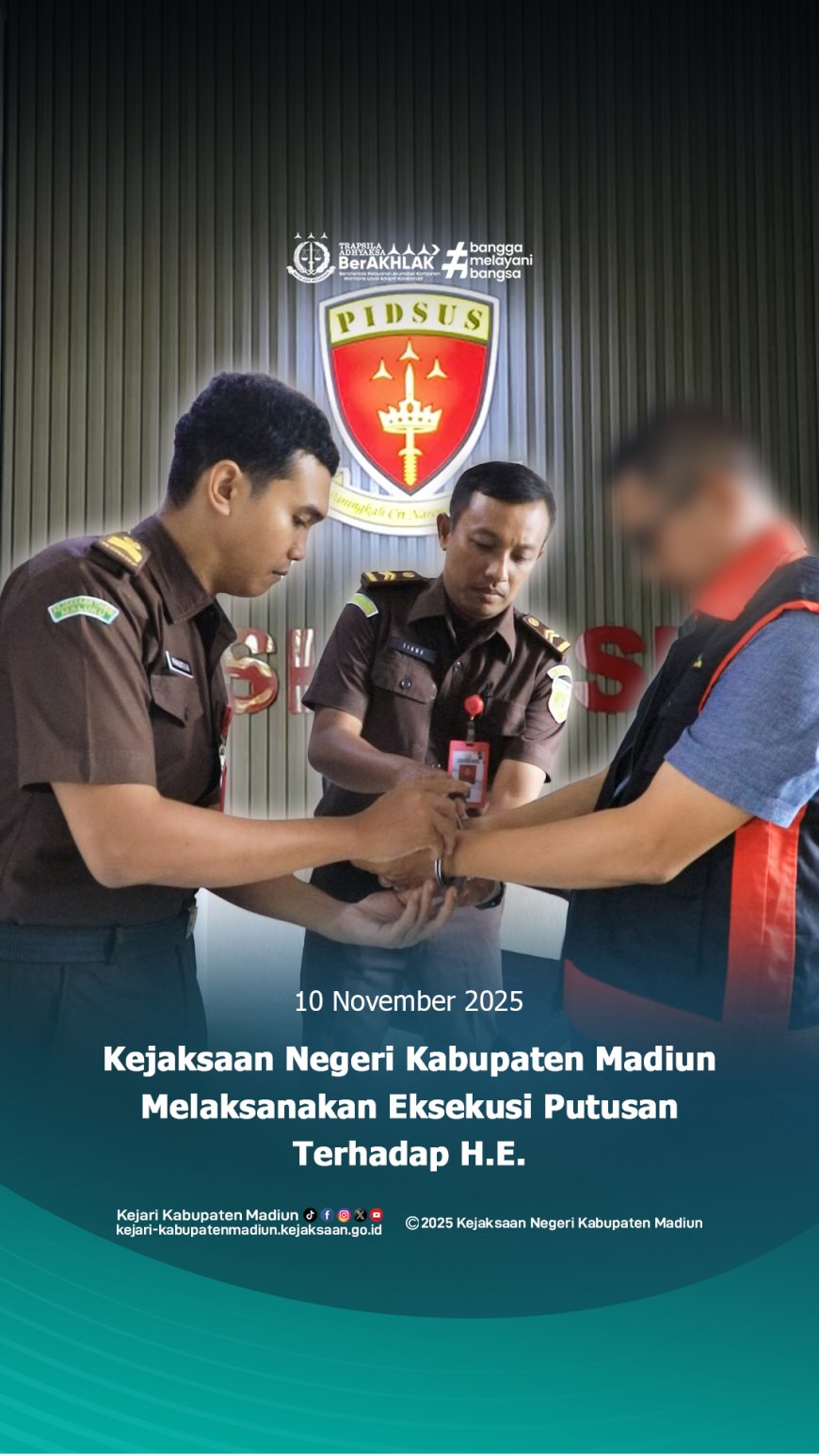 Eksekusi Putusan Pengadilan Terhadap Perkara Tindak Pidana Perpajakan Terpidana Inisal H.E.